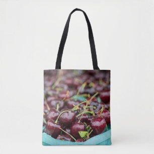 Vers geplukte Bing-kersen Tote Bag