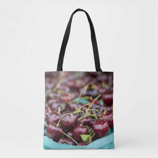 Vers geplukte Bing-kersen Tote Bag (Voorkant)