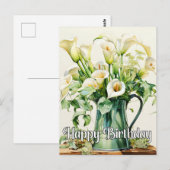 Vers Geplukte Calla Lelie Bloemen Briefkaart (Voorkant / Achterkant)