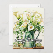 Vers geplukte Calla Lily bloemen Feestdagenkaart (Voorkant / Achterkant)