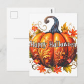 Vers geplukte herfst geoogste pompoen briefkaart (Voorkant / Achterkant)