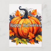 Vers geplukte herfst geoogste pompoen briefkaart (Voorkant)