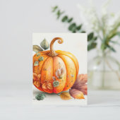 Vers geplukte Herfst geoogste pompoen Briefkaart (Staand voorkant)