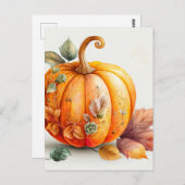 Vers geplukte Herfst geoogste pompoen Briefkaart (Voorkant / Achterkant)