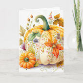 Vers geplukte Herfst geoogste pompoen Kaart (Voorkant)