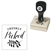 Vers geplukte typografie | Verse producten Rubberstempel (Gestempeld)
