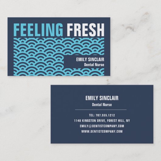 Vers gevoel, Dentist Visitekaartje (Voorkant / Achterkant)
