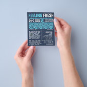 Vers gevoel, tandheelkunde, tandheelkundige omkeri flyer (Hand)