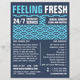 Vers gevoel, tandheelkunde, tandheelkundige omkeri flyer
