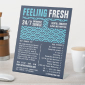 Vers gevoel, tandheelkunde, tandheelkundige omkeri reclamebord met voetstuk (Insitu)