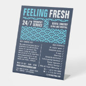 Vers gevoel, tandheelkunde, tandheelkundige omkeri reclamebord met voetstuk (Voorkant)