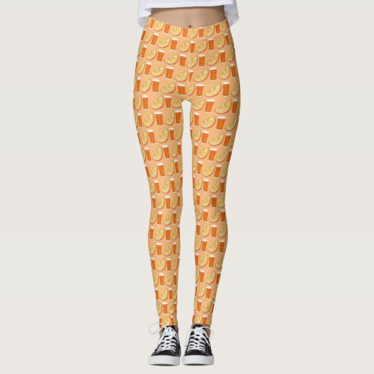 Vers gevriesdroogd PB Oranje sap citrusvruchten Sl Leggings (Voorkant)