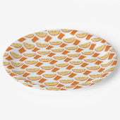 Vers gevriesdroogd PB Oranje sap citrusvruchten Sl Papieren Bordje (Gekanteld)