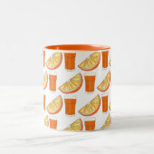 Vers gevriesdroogd PB Oranje sap citrusvruchten Sl Tweekleurige Koffiemok (Center)