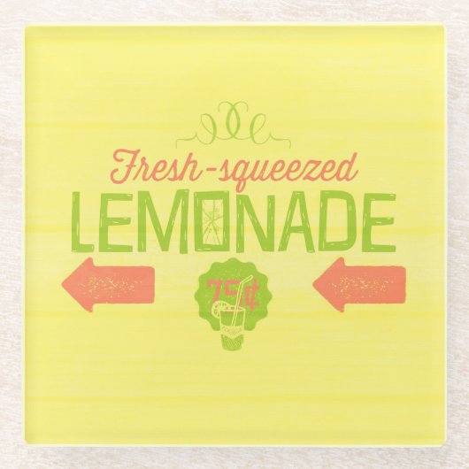 Vers gevriesdroogde limonade Napkin Glazen Onderzetter (Voorkant)