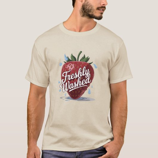 vers gewassen t-shirt (Voorkant)