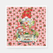 Vers Gnome Strawberries Napkins Servet (Voorkant)