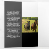 Vers Grijs Zwart Tone Squared Off QR Code Drieluik Kaart (Binnenzijde eerst)