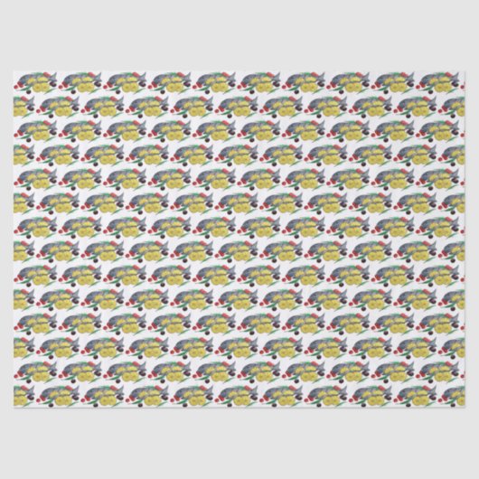 Vers Grilled Fish Greek Mediterranean Seafood Tissuepapier (Voorkant)