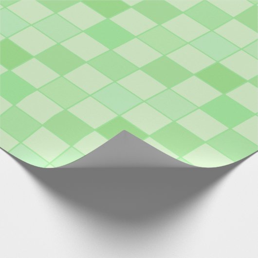 vers, groen geruit pakpapier (Hoek)