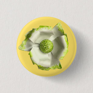 Vers groen wit MOD Vloer vezel lenteverbinding Ronde Button 3,2 Cm