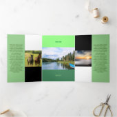 Vers groene toon uitgelijnd QR-code Drieluik Kaart (Binnen)