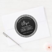 "Vers & Heerlijk" Gepersonaliseerd Voedsetlabel Ronde Sticker (Envelop)
