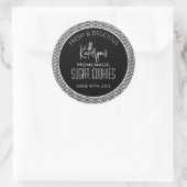 "Vers & Heerlijk" Gepersonaliseerd Voedsetlabel Ronde Sticker (Tas)
