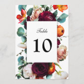 Vers Herfst Floral Elegant Table Number (Achterkant)