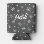 vers ijskorstpatroon donkergrijs blikjeskoeler (Voorkant)