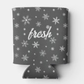 vers ijskorstpatroon donkergrijs blikjeskoeler (Achterkant)