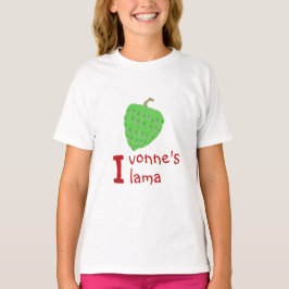 Vers Ilama-vruchten, staande naast initiaal I T-shirt