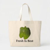 VERS IS HET BEST - GROENE PEPPER GROTE TOTE BAG (Voorkant)
