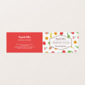 Vers Label met ingeblikte producten voor fruit en  Visitekaartje (Buitenkant ongevouwen)