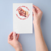 Vers lamsvlees flyer (Hand)