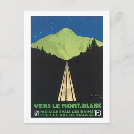 Vers le Mont Blanc Briefkaart (Voorkant)