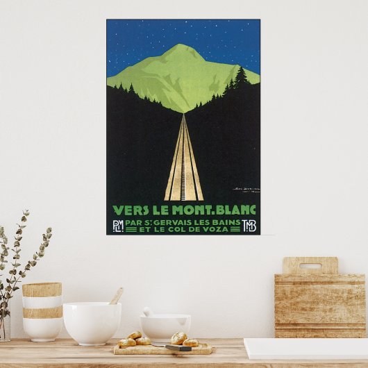 Vers Le Mont. Blanc Poster (Keuken)