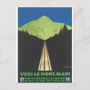 Vers Le Mont. Blanc Vintage Travel Poster Briefkaart