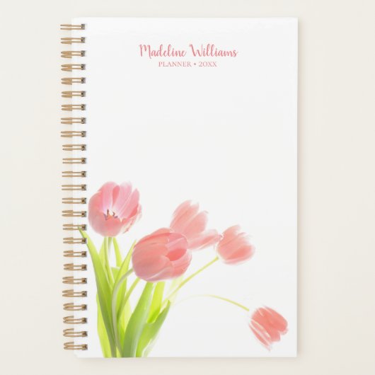 Vers lentekleisteen | Roze tulpen Planner (Voorkant)