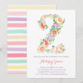 Vers lentestjaar Tweede verjaardag Uitnodigingsmei Kaart (Voorkant / Achterkant)