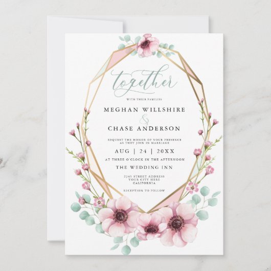 Vers lentevloerbloemen en vlinderbloemigenBride™ Kaart (Voorkant)