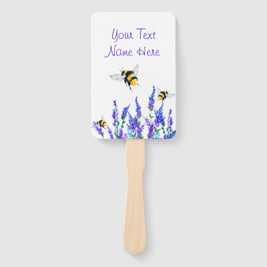 Vers lentevloerder en vliegende bijen -  handwaaier (Voorkant)