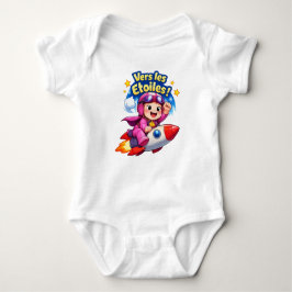 Vers les Étoiles Cute Baby Astronaut Illustration Romper