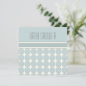 vers modern blauw Baby shower Kaart (Staand voorkant)