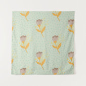 Vers naadloos vouwbloemdoedelpatroon. Handje d Wandkleed (Voorkant)