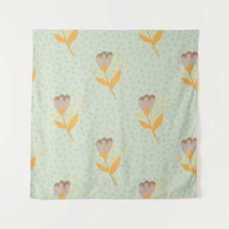 Vers naadloos vouwbloemdoedelpatroon. Handje d Wandkleed