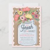 Vers Net Op De Markt Bloemstuk Kraft Bruidsdouche Kaart (Voorkant)