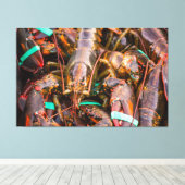 Vers Net Uit De Boot Groot 60x39 1.5", Single Canvas Afdruk (Insitu (Houten vloer))