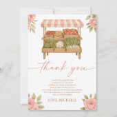 Vers Net Van De Markt Boerenmarkt Bruidsdouche Bedankkaart (Voorkant)