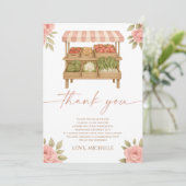 Vers Net Van De Markt Boerenmarkt Bruidsdouche Bedankkaart (Staand voorkant)